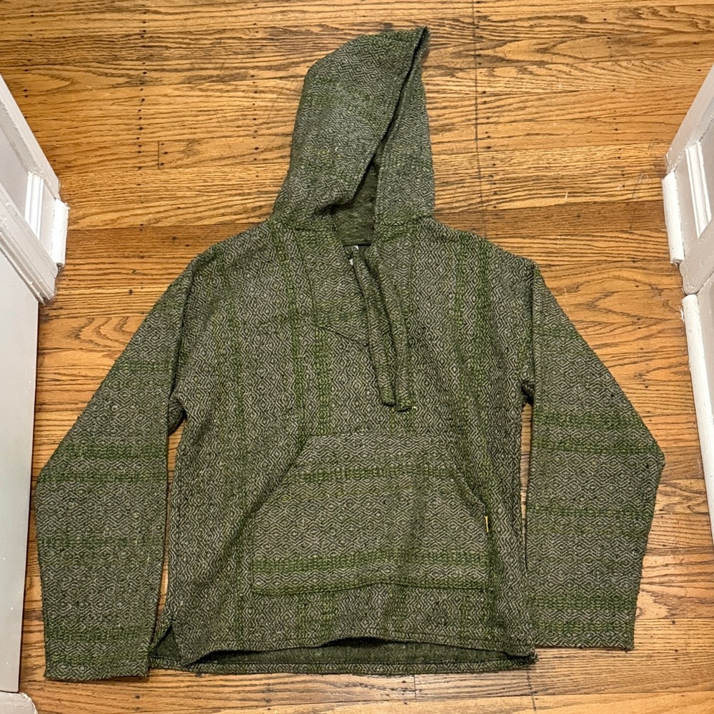Men's Green Hooded Sweatshirt “Drug Rug”